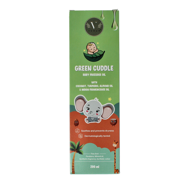 Vanan Green cuddle baby massageolie 200.00 Milliliter
