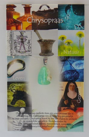 Steengoed Hanger gezondheidssteen chrysopraas  1 Stuks