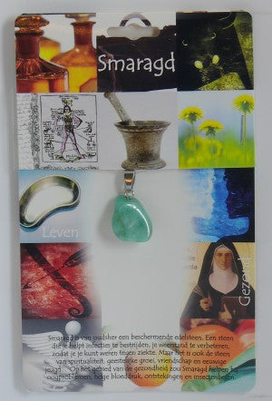 Steengoed Hanger gezondheidssteen smaragd  1 Stuks