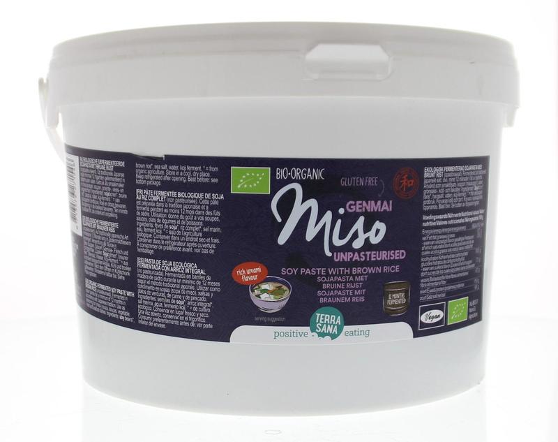 TerraSana Genmai miso ongepasteuriseerd emmer bio 2500 Gram