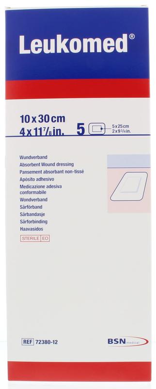 Leukomed Wondverband 10.0 x 30cm steriel 5 Stuks