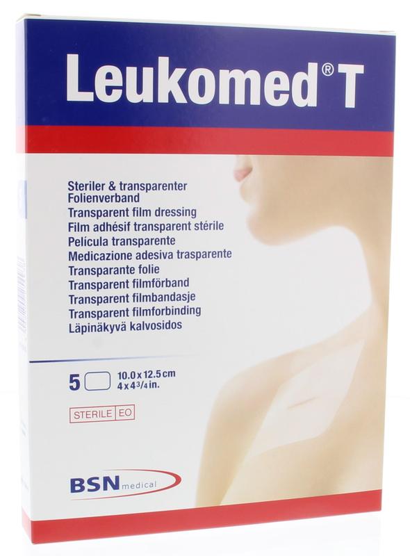 Leukomed Transparant wondverband T 10.0 x 12.5cm steriel 5 Stuks