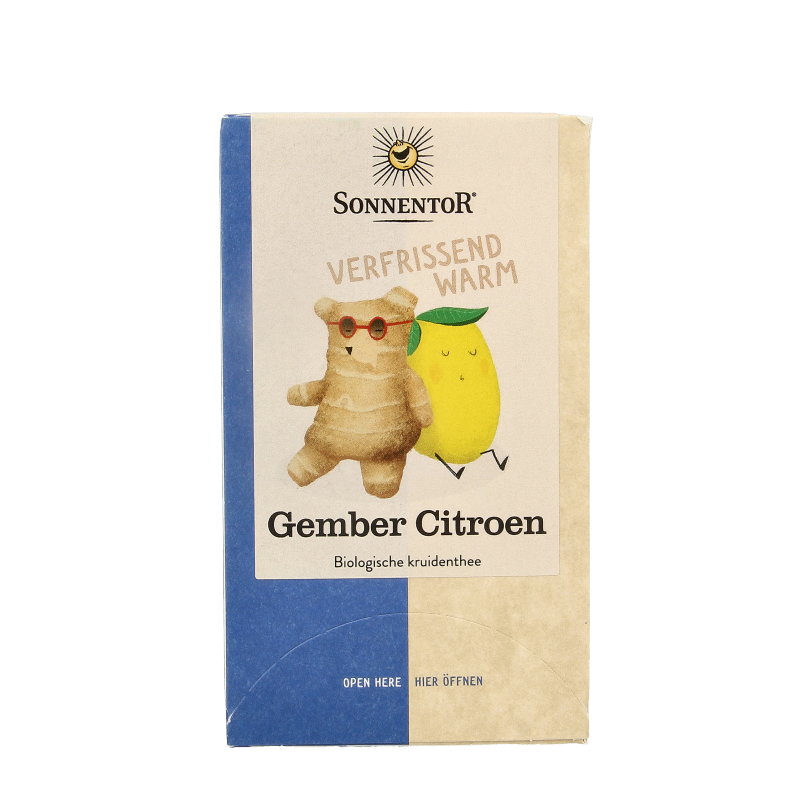 Sonnentor Gember citroen thee bio 18 Zakjes