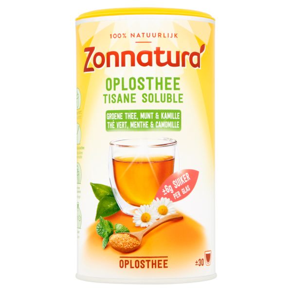 Zonnatura Groene oplosthee pepermunt/kamille 200 Gram