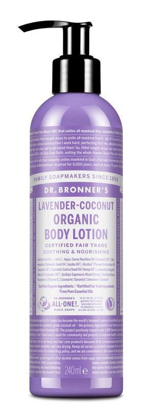Dr Bronners Bodylotion lavendel/kokos 240 Milliliter