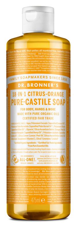 Dr Bronners Liquid soap citrus/orange 475.00 Milliliter