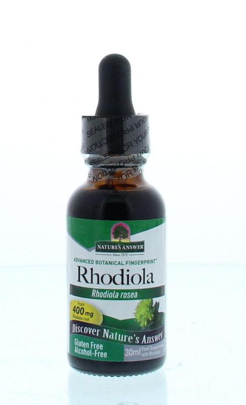 Natures Answer Rhodiola extract alcoholvrij gestandaardiseerd 30 Milliliter