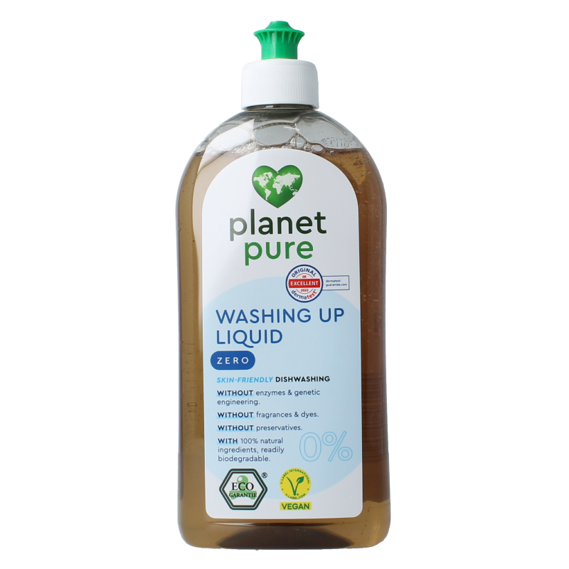 Planet Pure Afwasmiddel 0% zero 500 Milliliter