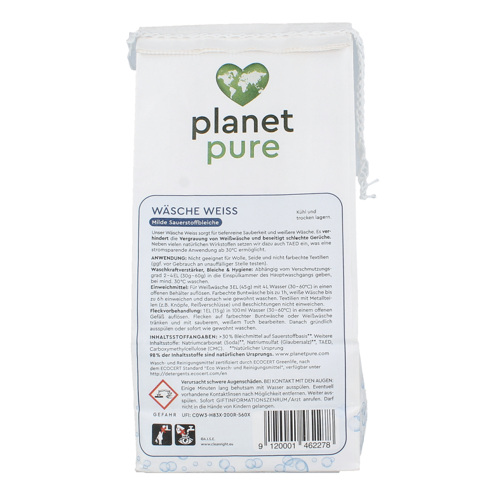 Planet Pure Vlekverwijderaar witte was 450.00 Gram