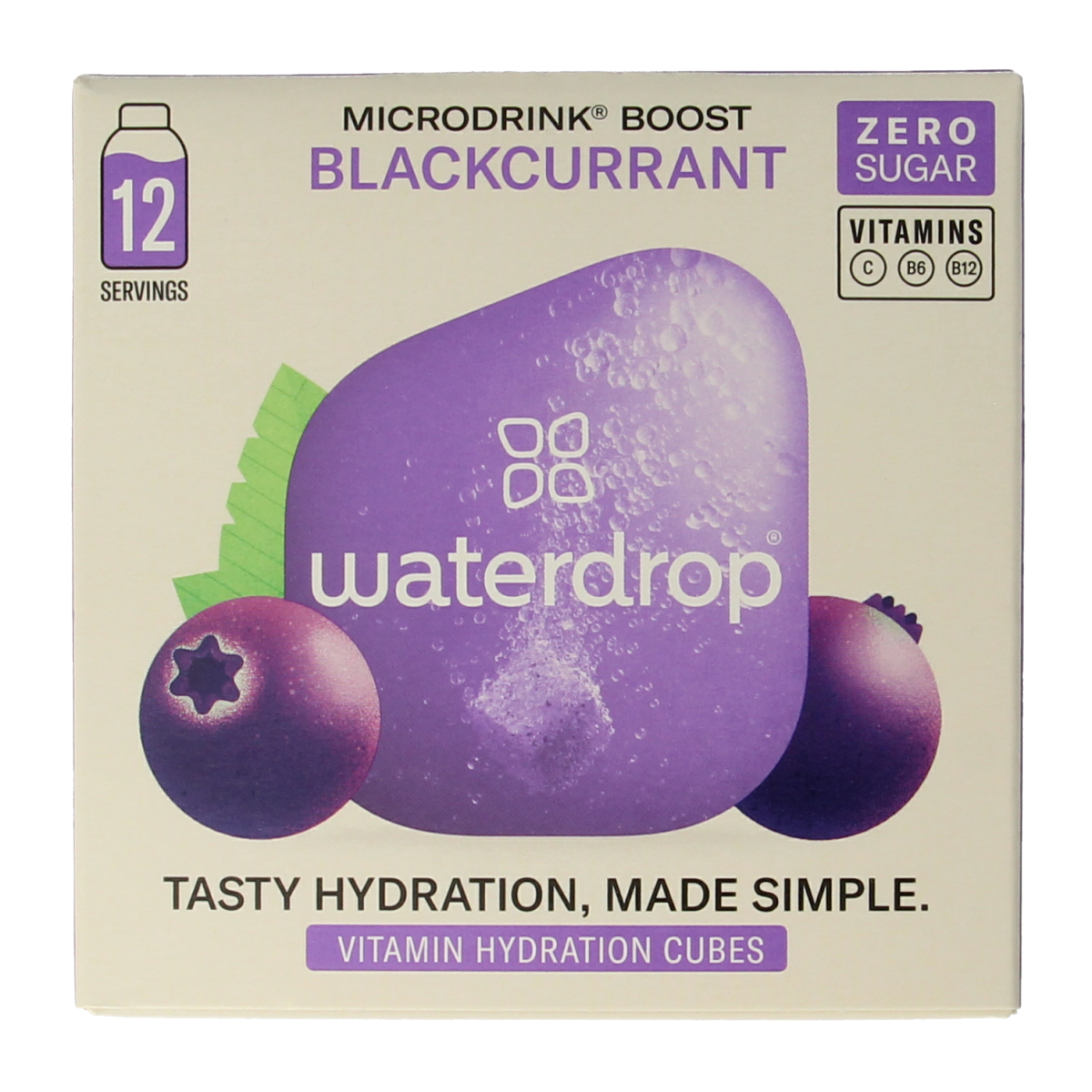 Waterdrop  Microdrink boost blackcurrant bruistabletten 12.00 Stuks