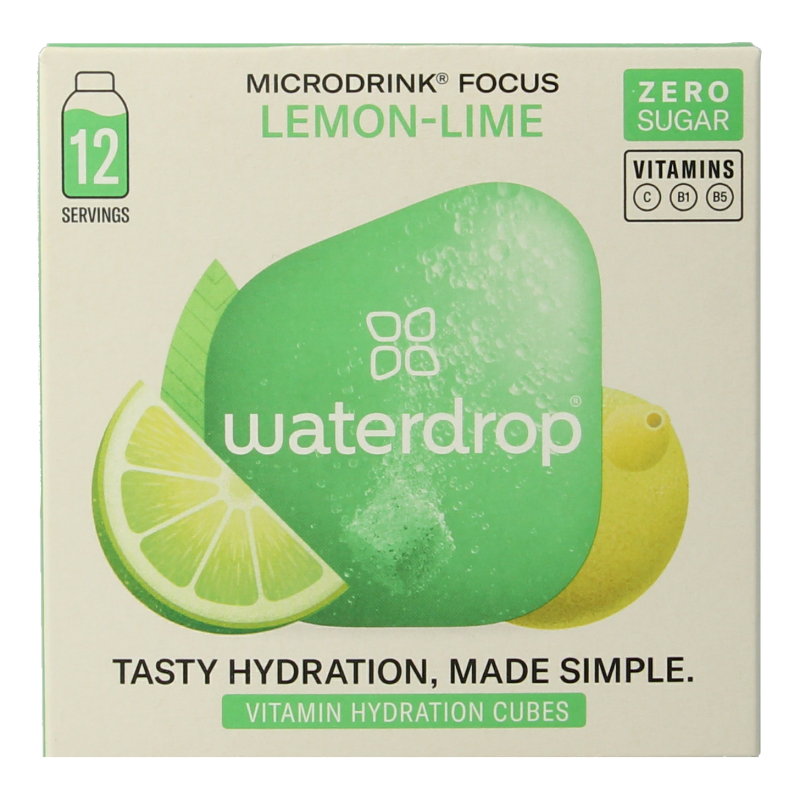 Waterdrop  Microdrink focus lemon lime bruistabletten 12 Stuks