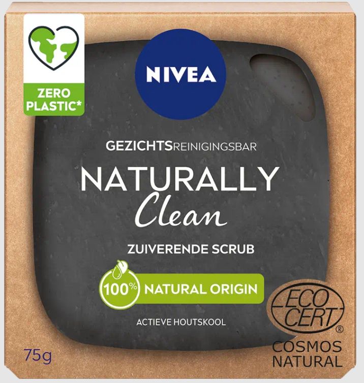 Nivea Naturally clean zuiverende scrub  75 Gram