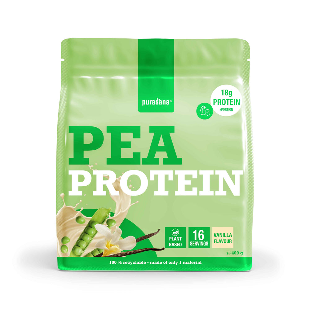 Purasana Plant protein erwt vanille 400.00 Gram