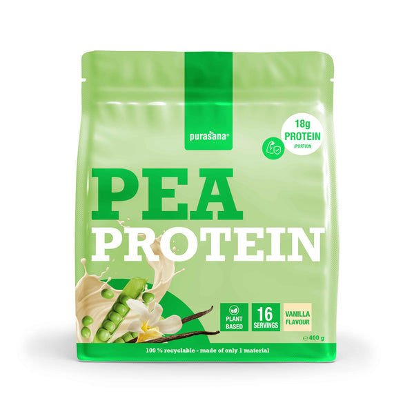 Purasana Plant protein erwt vanille 400.00 Gram
