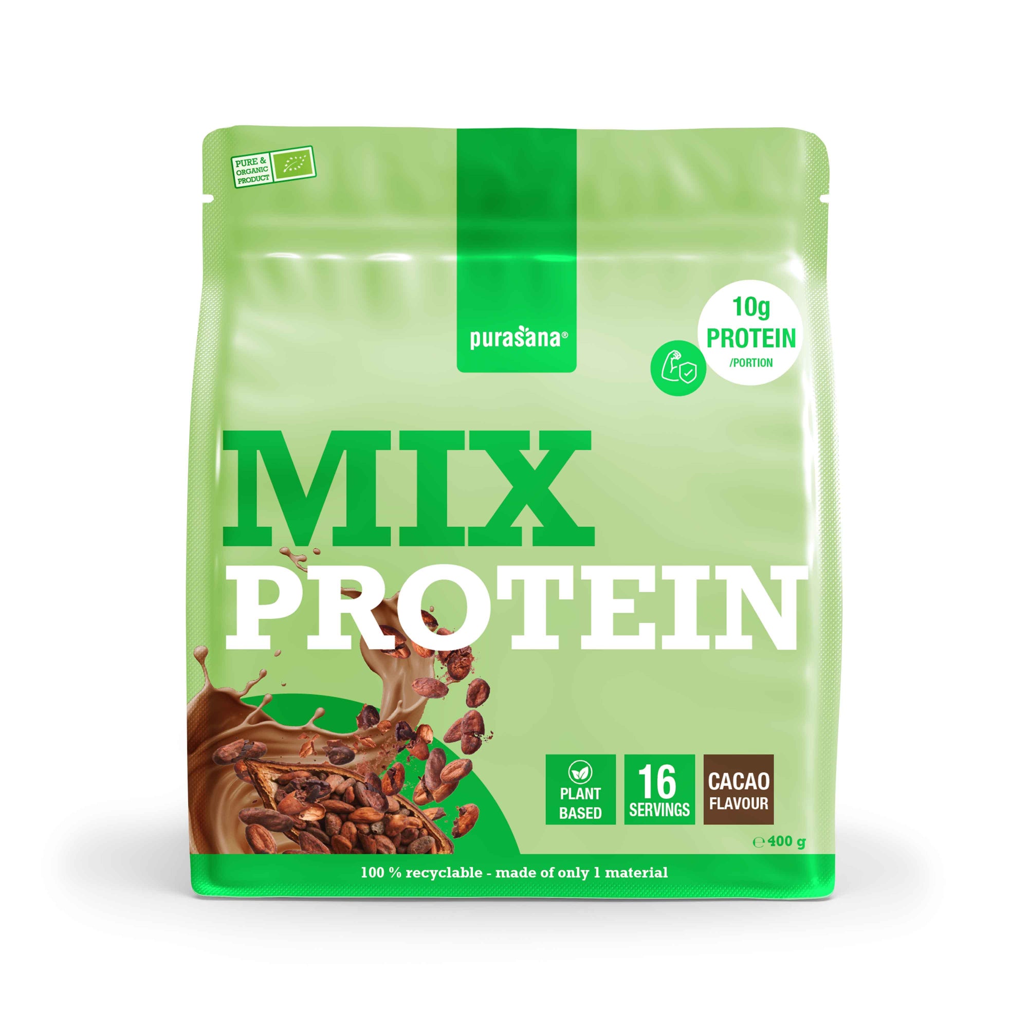 Purasana Plant protein mix cacao bio 400.00 Gram