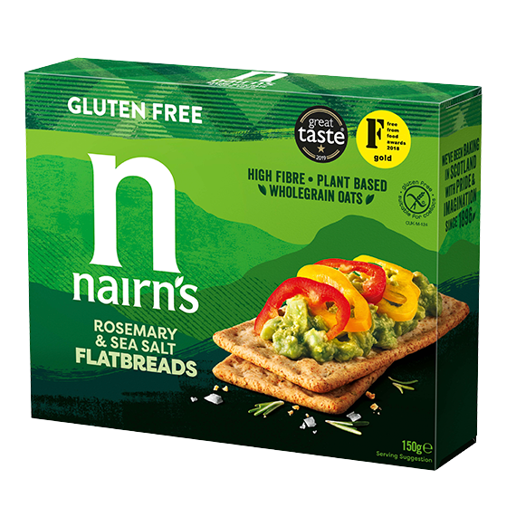Nairns Flatbread rosemary & seasalt 150.00 Gram