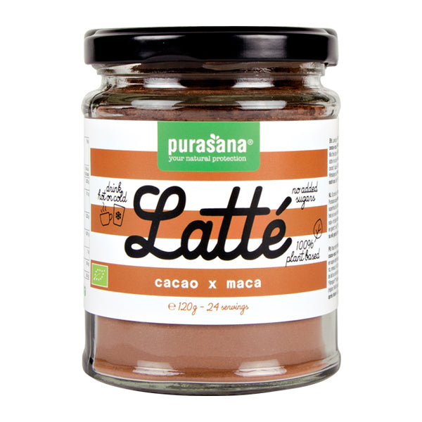 Purasana Latte cacao maca vegan bio 120 Gram