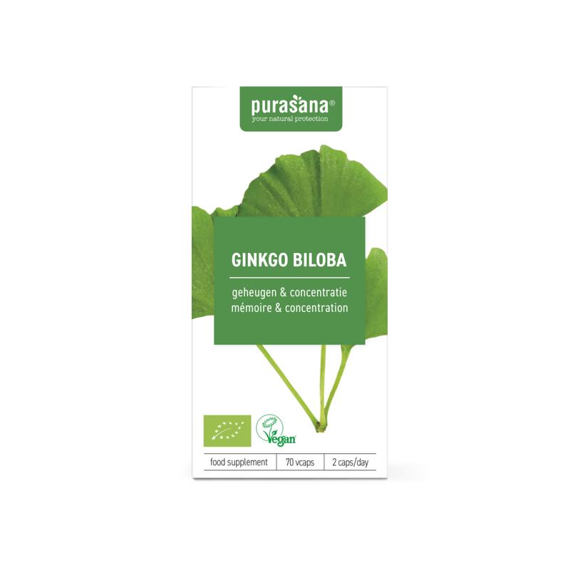 Purasana Ginkgo biloba vegan bio 70 Vegetarische capsules