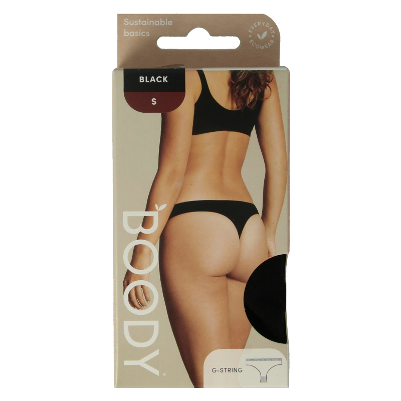 Boody  G-string zwart S 1 Stuks