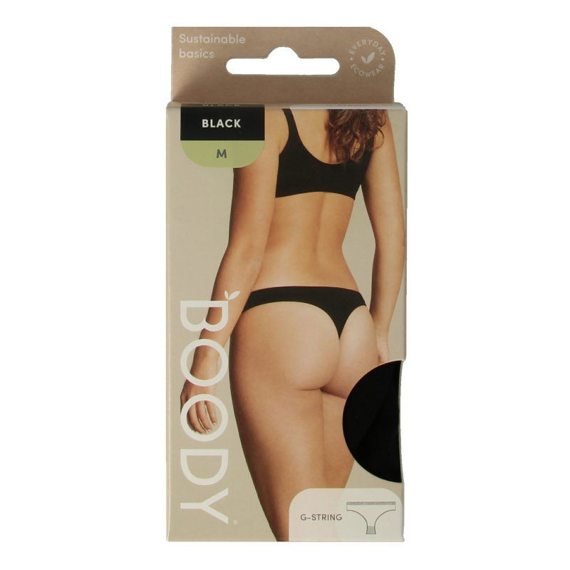 Boody  G-string zwart M 1 Stuks