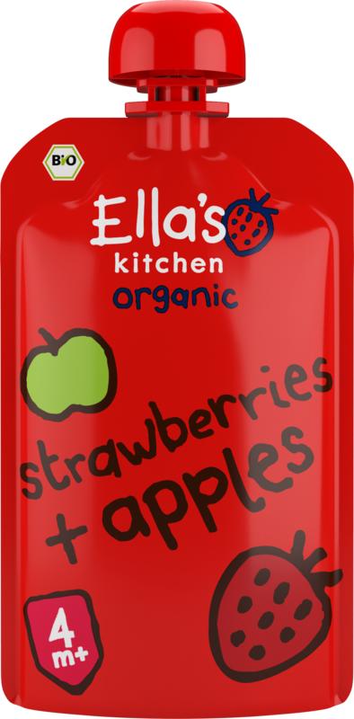 Ella's Kitchen Strawberries and apples 4+ maanden bio 120 Gram