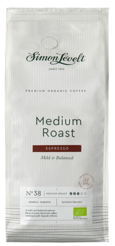 Simon Levelt Cafe N38 espresso medium dark roast bio 500 Gram