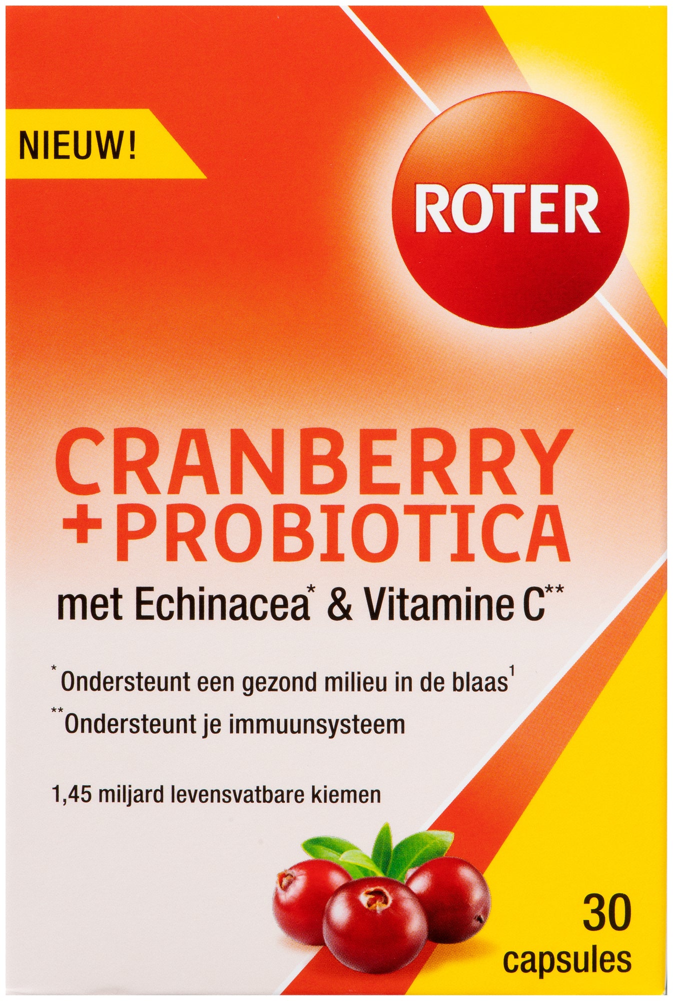 Roter Cranberry & probiotica 30.00 Capsules