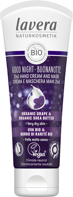 Lavera Good night 2-in-1 handcreme & masker bio 75 Milliliter