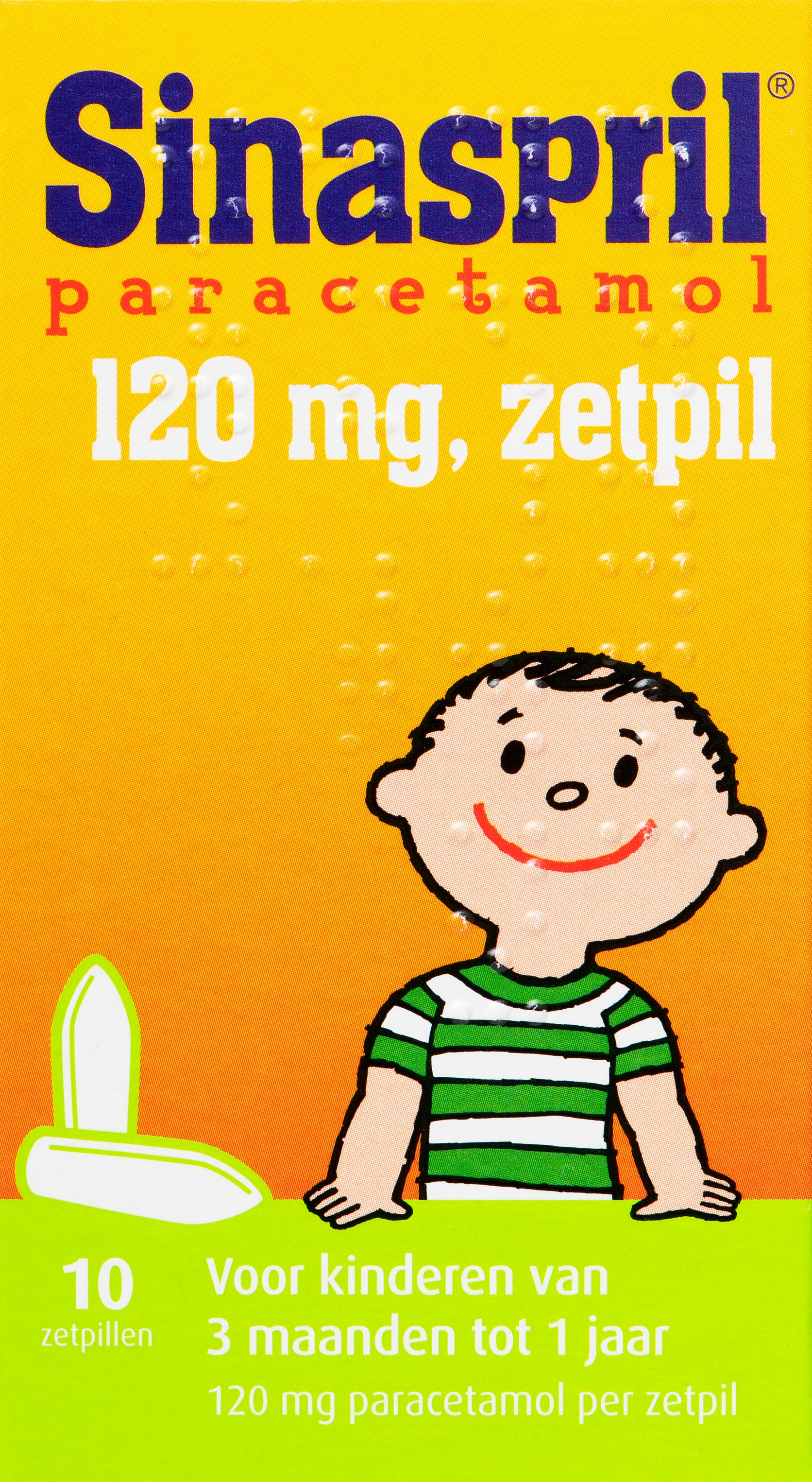 Sinaspril Paracetamol 120mg 10.00 Zetpillen