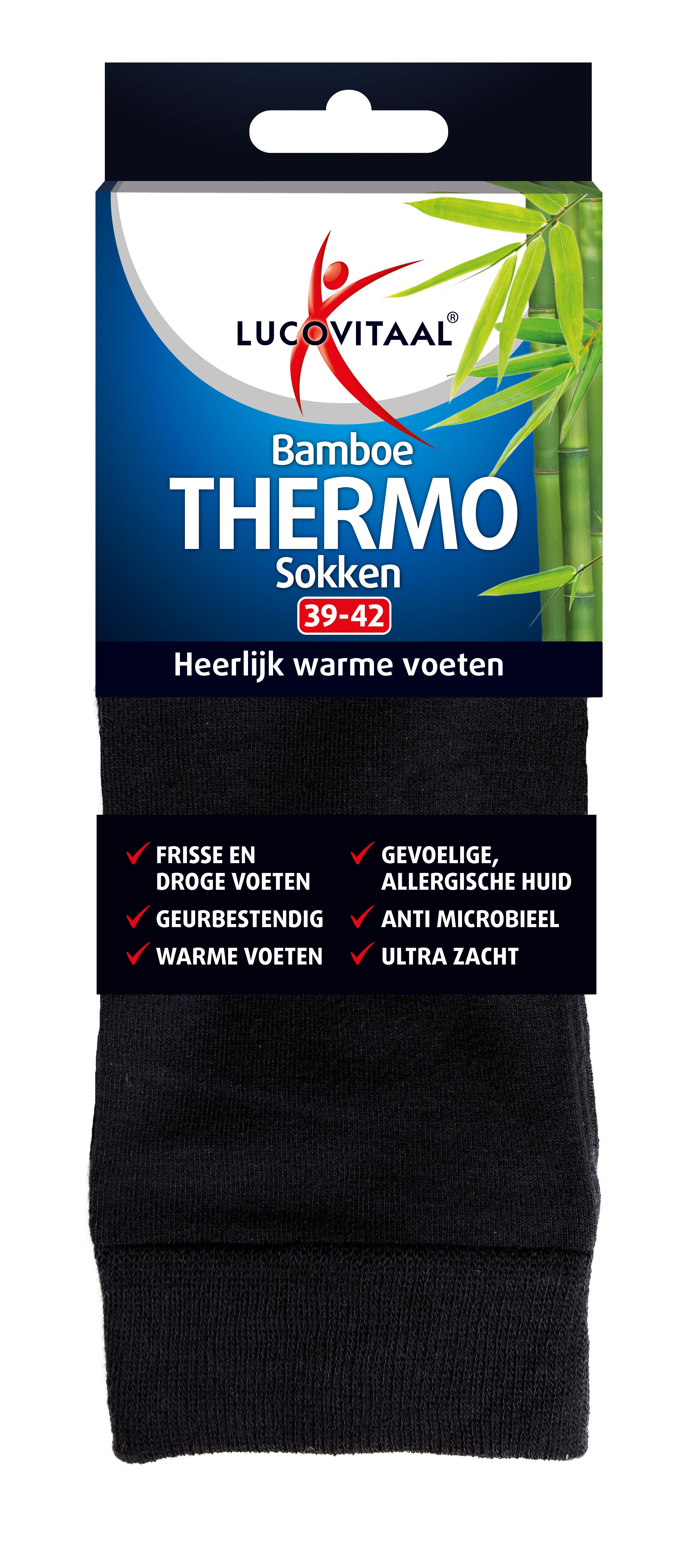 Lucovitaal Bamboe thermosok  maat 39-42 1.00 Paar
