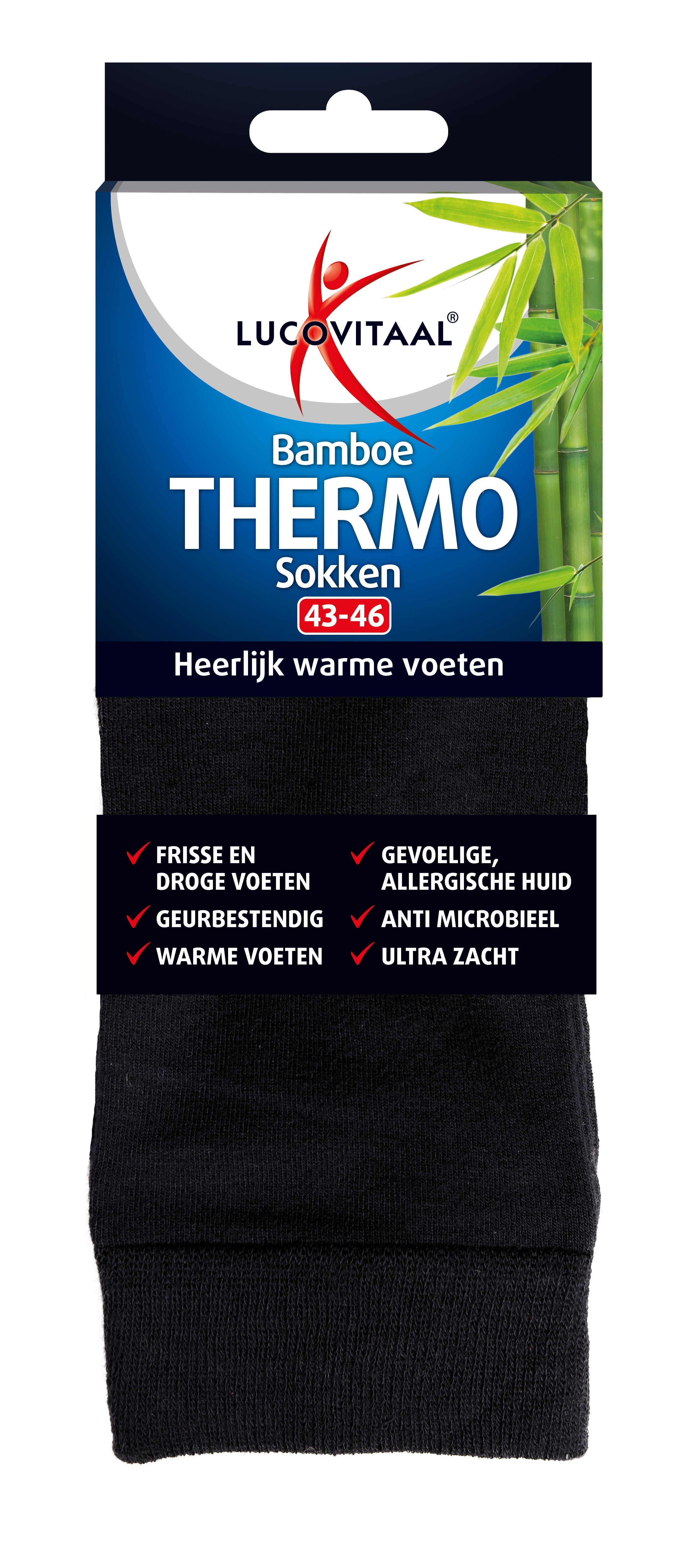 Lucovitaal Bamboe thermosok  maat 43-46 1.00 Paar