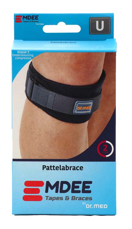 Emdee Knie/patella supportband blauw 1 Stuks