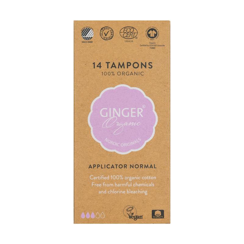 Ginger Organic Tampon normaal met applicator 14 Stuks
