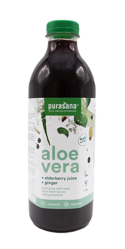 Purasana Aloe vera sap vlierbes vegan bio 1 Liter
