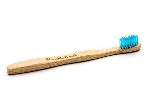 The Humble Co Tandenborstel bamboe kids blauw brush soft 1.00 Stuks