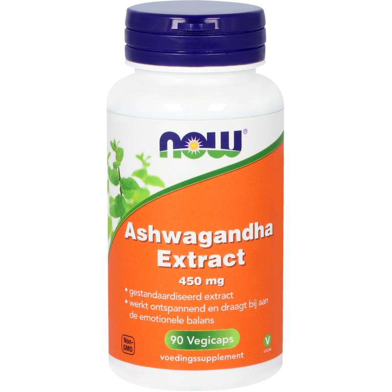 NOW Ashwagandha extract 450mg 90 Vegetarische capsules