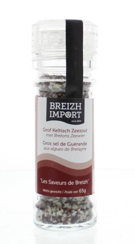Breizh Import Grof keltisch zeezout zeewier gedroogd strooimolen 65 Gram