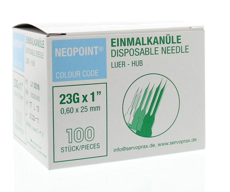 Neopoint Injectienaald steriel 0.6 x 25 100 Stuks