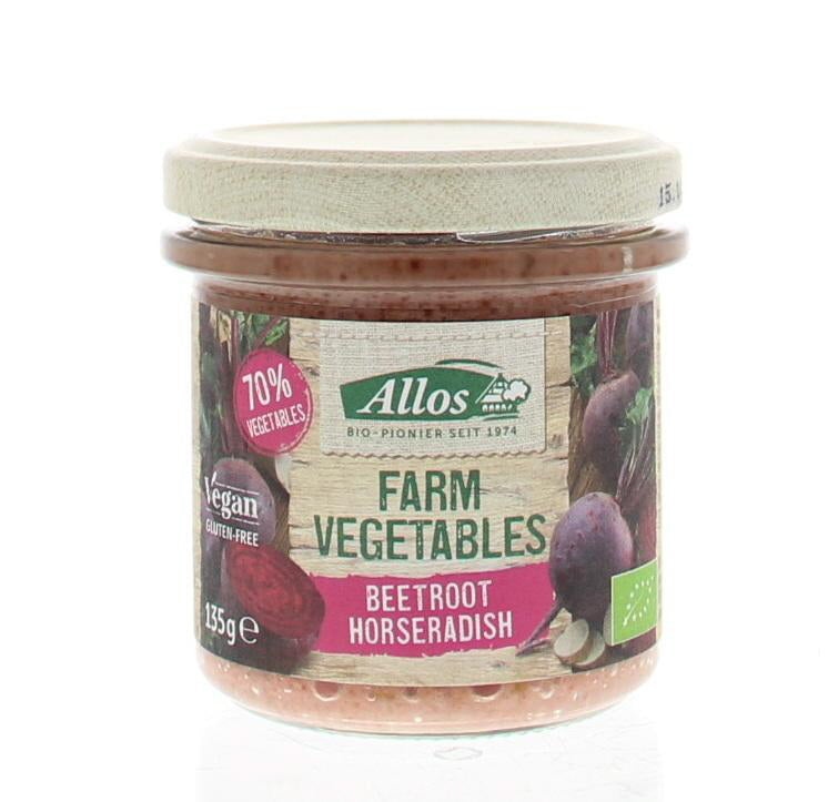 Allos Farm vegetables rode biet & mierikswortel bio 135 Gram