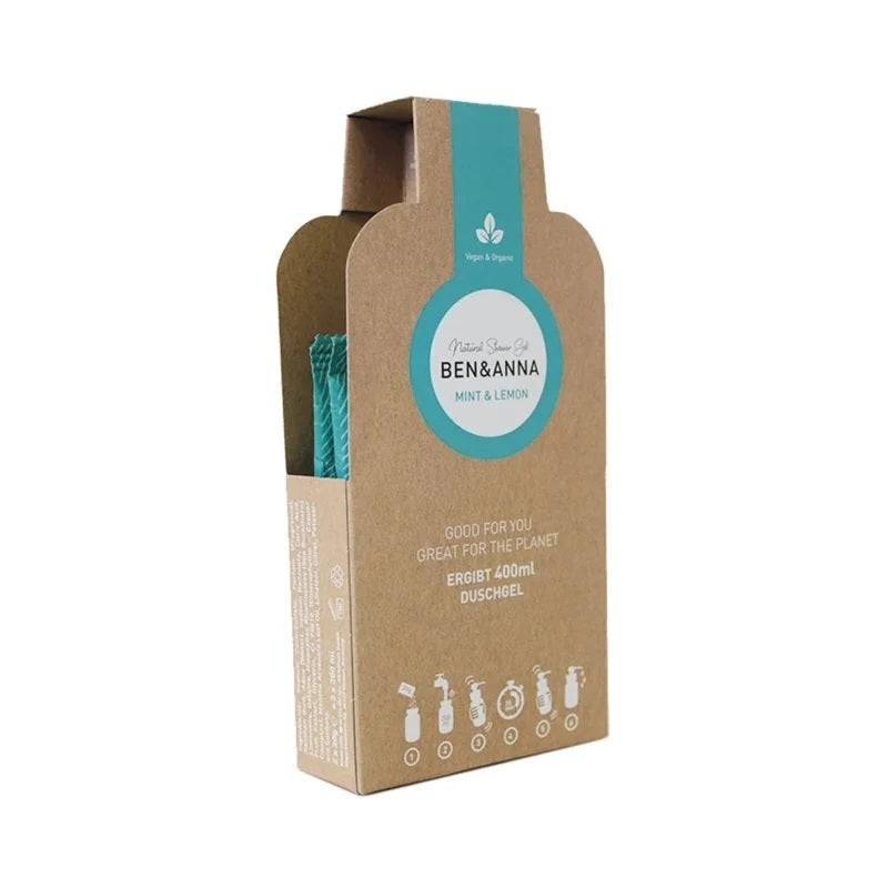 Ben & Anna Showergel flakes mint & lemon 2 Stuks