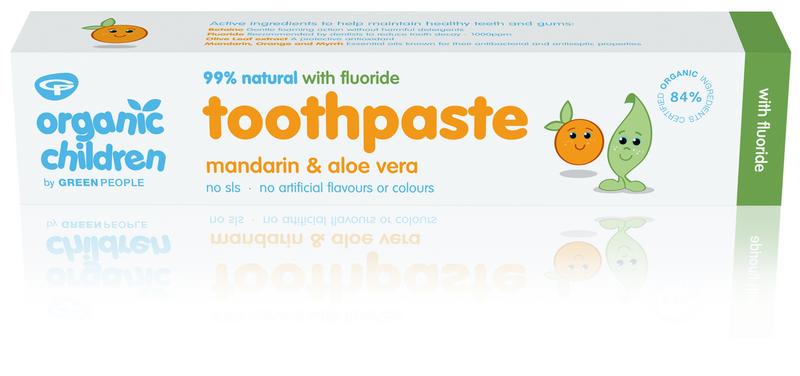 Green People Organic children mandarin toothpaste with fluoride 50 Milliliter