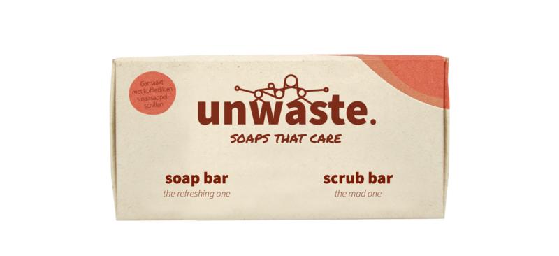 Unwaste  Duopack soap bar & scrub bar 1 Stuks