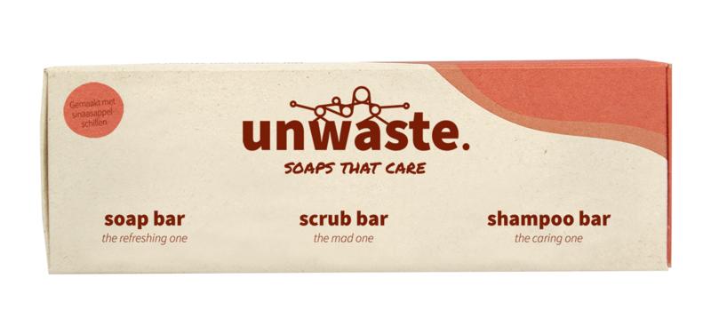 Unwaste  Giftset orange soap scrub shampoo 1 Stuks
