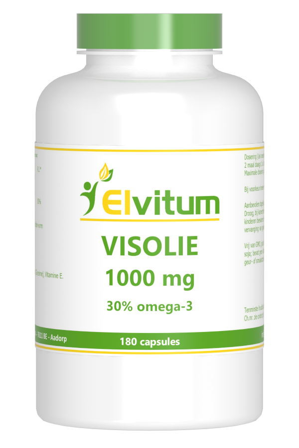 Elvitum  Visolie 1000mg omega 3 30% 180.00 Capsules